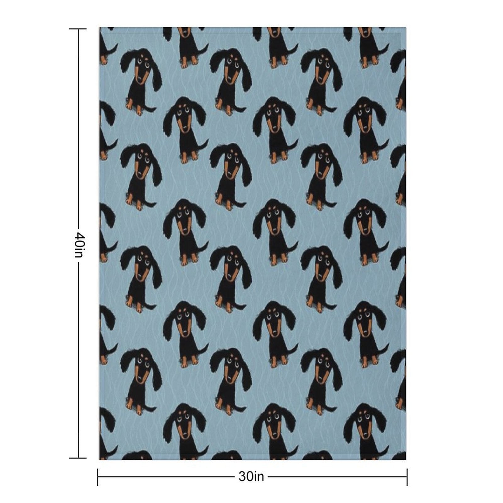 Longhaired Dachshund Black And Tan Puppy Dog Wrinkle-free Throw Blanket