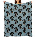 Longhaired Dachshund Black And Tan Puppy Dog Wrinkle-free Throw Blanket