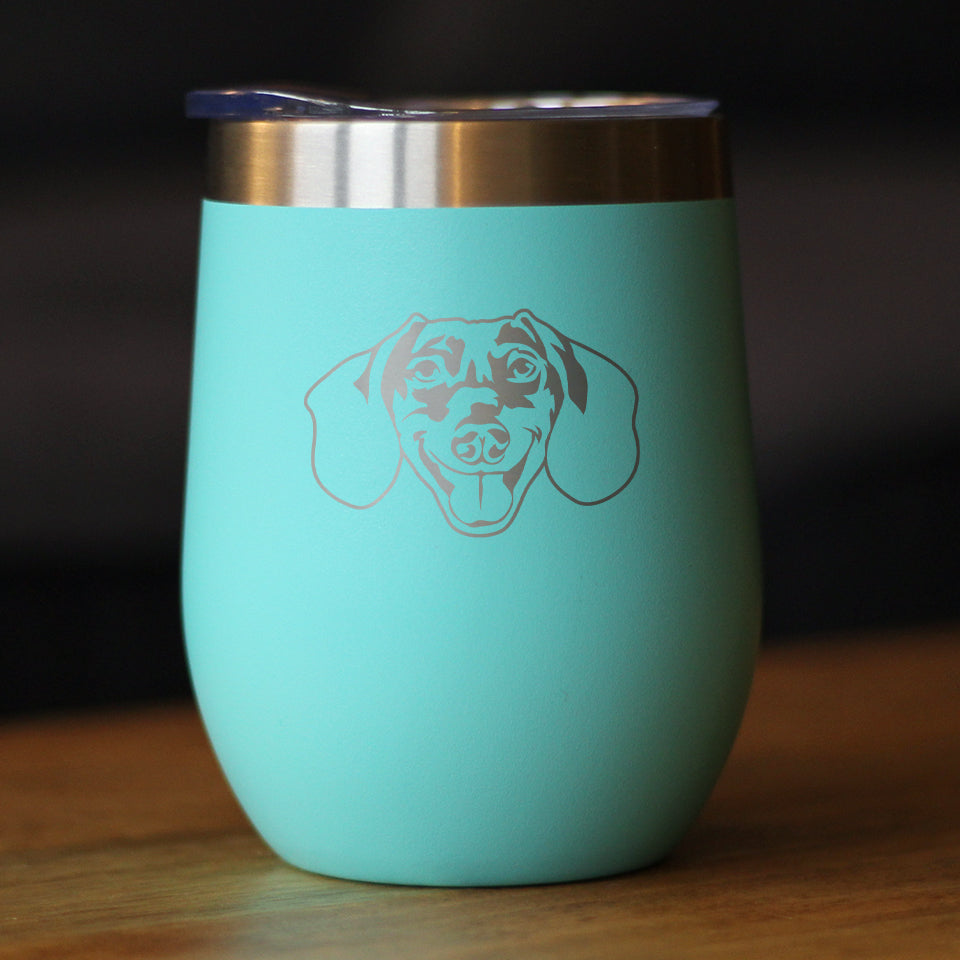 Dachshund Face - Wine Tumbler